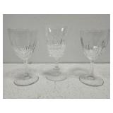 Lot of 3 wine glasses