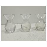 Set of 3 mini flower vases