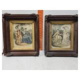 2 framed Vintage Victorian prints