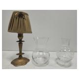 Handle holder lamp 2 glass vases