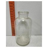 Heavy and thick blown glass jar