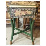 Small Hand Painted Oriental Style Accent Table