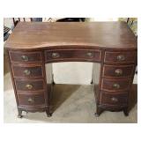 Solid wood 8 drawer desk