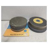 Estate lot of grindstones and sandpaper