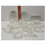 Huge lot of beautiful designs glass dishes