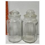 Beautiful heavy glass Canisters