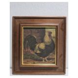 Framed rooster print