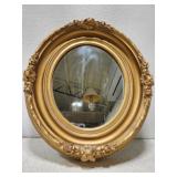 Beautiful thick hanging gold framed mirror