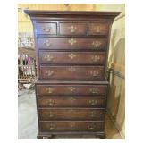 Vintage 10 Drawer Wooden Chest of Drawers