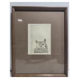 Signed and numbered "Great horned owl" print