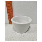 Vintage glazed ceramic porcelain mortar