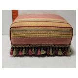Upholstered foot stool from Italy