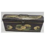 Early Toleware like box hand painted antique