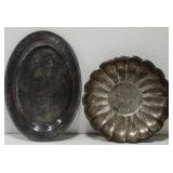 2 silver Plated platters