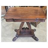 Vintage Wood Carved Decorative Accent Table