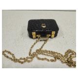 Retta Wolff little black purse with gold chain