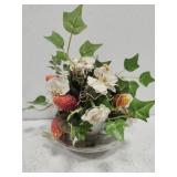 Tea cup center piece with flowers