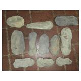 Estate lot of axe heads and more rocks
