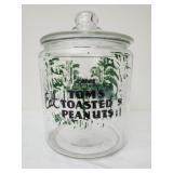 Vintage TOMS TOASTED PEANUTS jar has green paint
