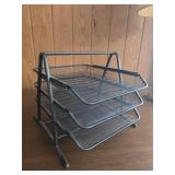 3 tier metal office tray