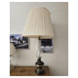 Metal base glass lamp