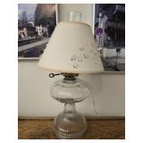 Vintage glass oil lamp