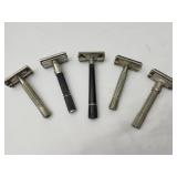 Lot of 5 vintage razors