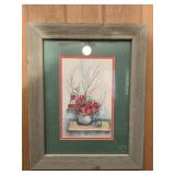 Framed watercolor painting