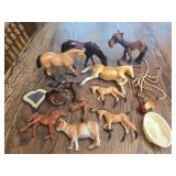 Estate lot of plastic horses