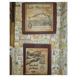 Lot of 2 wall decor on wood