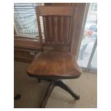 Wood roll around chair