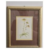 Small framed floral print
