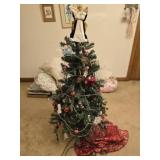 Small lighted Christmas tree