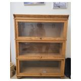 3 tier oak wood lawyers cabinet