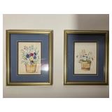 Pair of framed lyndy prints
