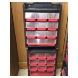 Lot of 2 Plastic Screws Nails Etc Organizers