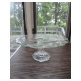Glass cake plate