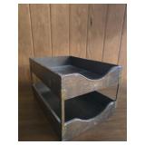 2 tier wood document holders