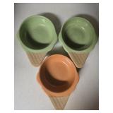 Set of 3 heavy bowls