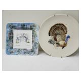 Lot of 2 decorative plates