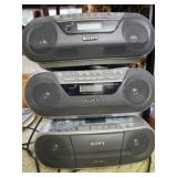 Lot of 3 Sony radios