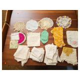Vintage Cross Stitch Crocheted & Linen Napkins