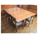 Mid Century Modern Drop Leaf Table & 6 Chairs