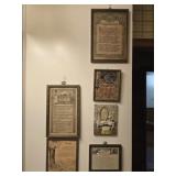 Lot of 6 wall decor