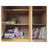 Estate lot of sewing items and books