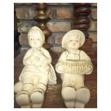 Pair of Coventry  chalkware figures