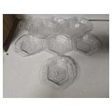 Set of 9 crystal bowls