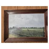Framed painting on board by Bostwick