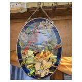 Beautiful hand painted stained glass piece