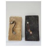 Lot of 2 vintage loose leaf tally books